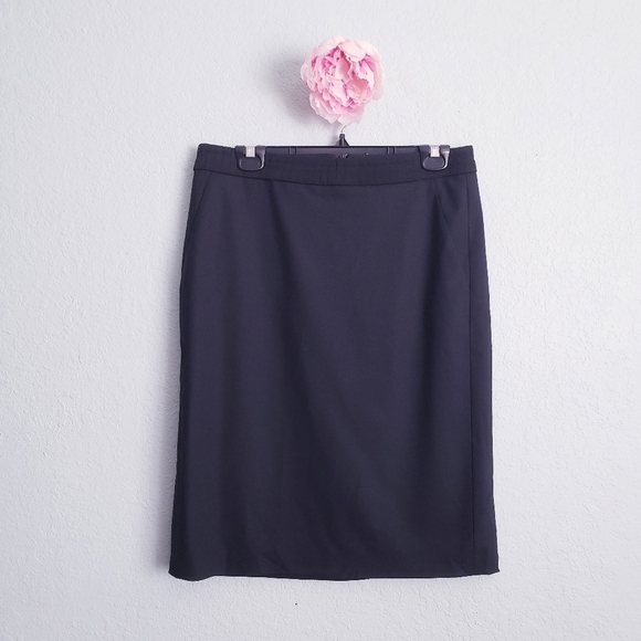 Piazza Sempione Italian Wool Blend Black Skirt - Picture 1 of 6